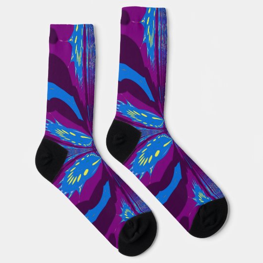 Bright Socks Fractal Seamless Patterns 0042004 Socken (Rechts)