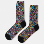 Bright Socks Fractal Seamless Patterns 0042012 Socken (Linkes Detail)