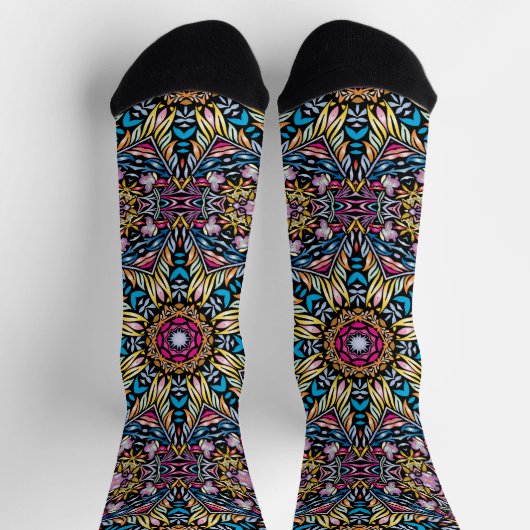 Bright Socks Fractal Seamless Patterns 0042012 Socken (Oben)