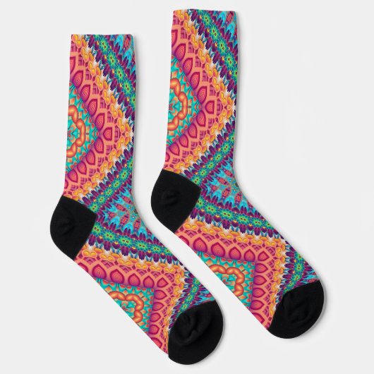Bright Socks Fractal Seamless Patterns 0042014 Socken (Rechts)