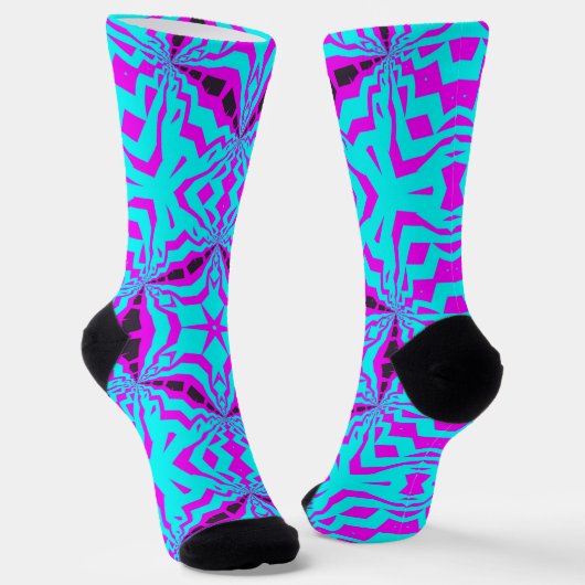 Bright Socks Fractal Seamless Patterns 0042019 Socken (Gewinkelt)