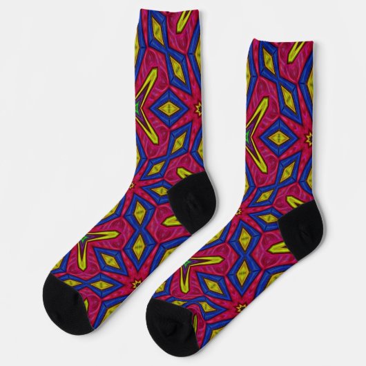 Bright Socks Fractal Seamless Patterns 0042020 Socken (Linkes Detail)