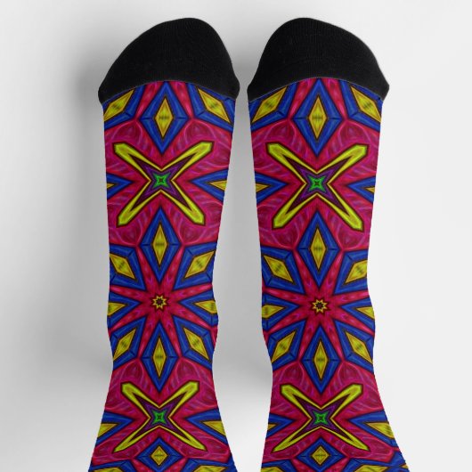 Bright Socks Fractal Seamless Patterns 0042020 Socken (Oben)