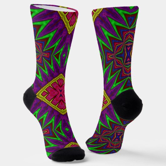 Bright Socks Fractal Seamless Patterns 0042022 Socken (Gewinkelt)
