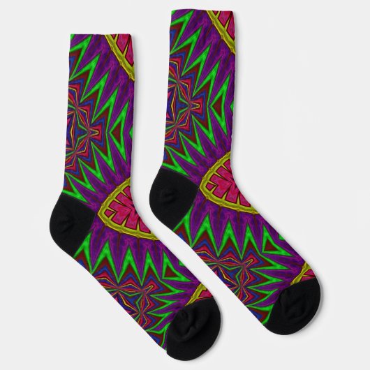 Bright Socks Fractal Seamless Patterns 0042022 Socken (Rechts)