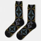 Bright Socks Fractal Seamless Patterns 0042027 Socken (Linkes Detail)