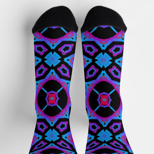 Bright Socks Fractal Seamless Patterns 0042033 Socken (Oben)