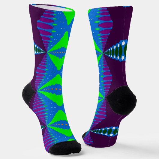 Bright Socks Fractal Seamless Patterns 0042042 Socken (Gewinkelt)