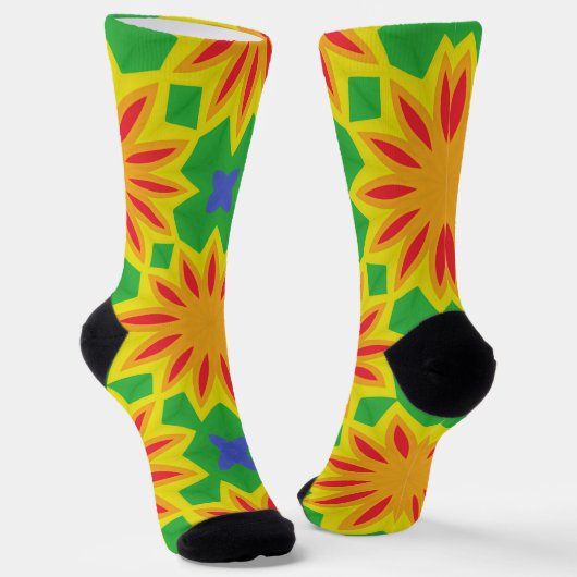 Bright Socks Fractal Seamless Patterns 0042046 Socken (Gewinkelt)