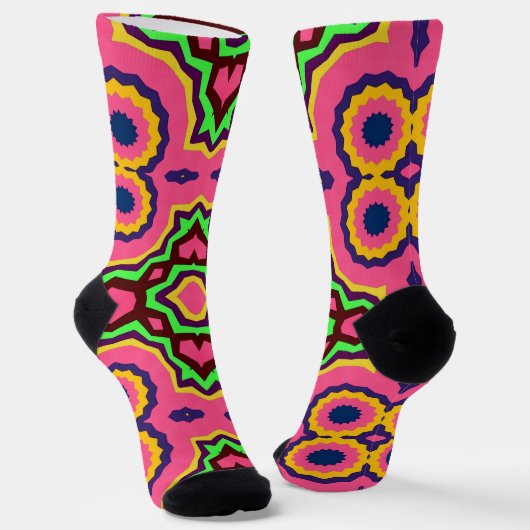 Bright Socks Fractal Seamless Patterns 0042048 Socken (Gewinkelt)