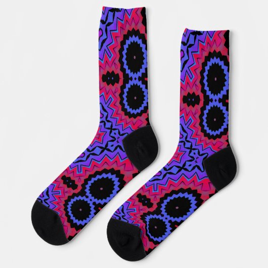 Bright Socks Fractal Seamless Patterns 0042050 Socken (Linkes Detail)