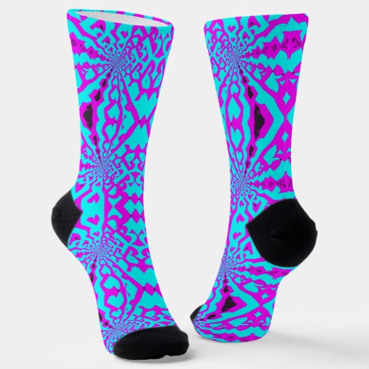 Bright Socks Fractal Seamless Patterns 0042070 Socken (Gewinkelt)