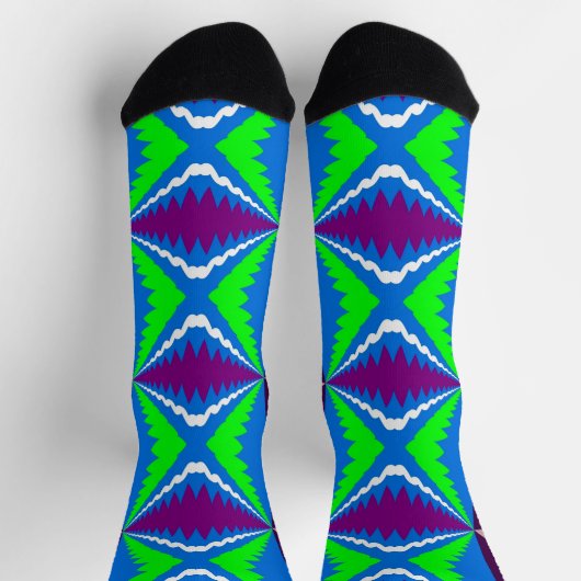Bright Socks Fractal Seamless Patterns 0042076 Socken (Oben)