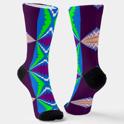 Bright Socks Fractal Seamless Patterns 0042076 Socken (Gewinkelt)