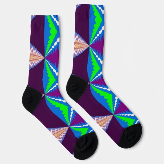 Bright Socks Fractal Seamless Patterns 0042076 Socken (Rechts)