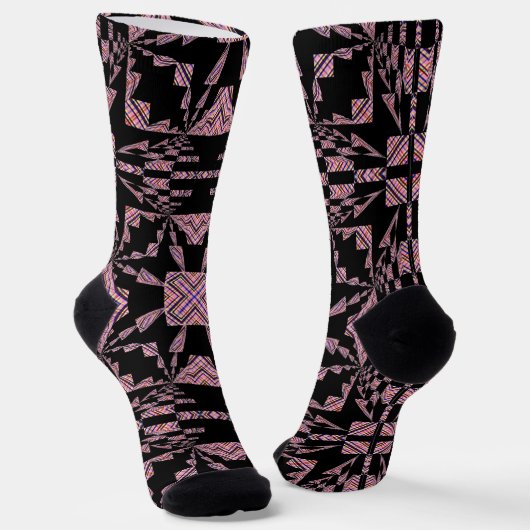 Bright Socks Fractal Seamless Patterns 0042077 Socken (Gewinkelt)