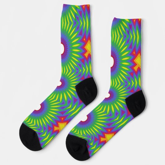 Bright Socks Fractal Seamless Patterns 0042080 Socken (Linkes Detail)