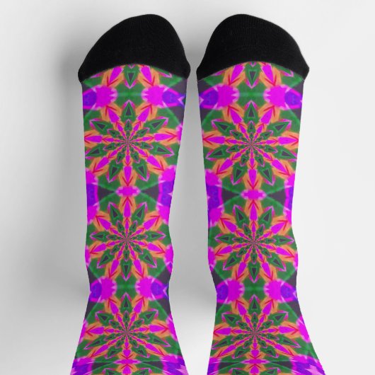 Bright Socks Fractal Seamless Patterns 0042089 Socken (Oben)