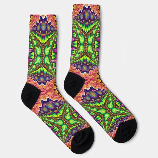 Bright Socks Fractal Seamless Patterns 0042090 Socken (Rechts)
