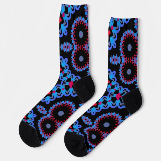 Bright Socks Fractal Seamless Patterns 0042096 Socken (Linkes Detail)