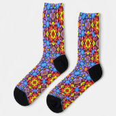 Bright Socks Fractal Seamless Patterns 0042097 Socken (Linkes Detail)