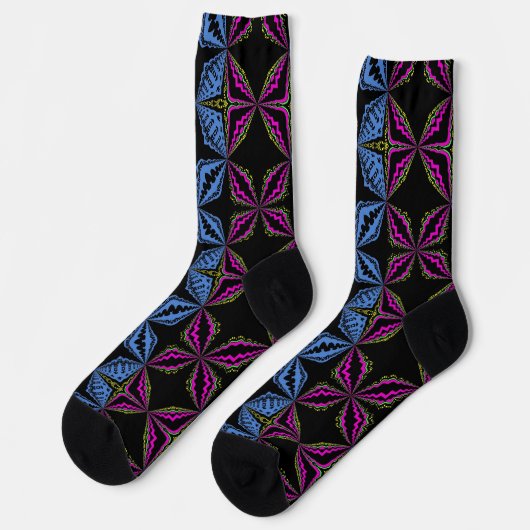 Bright Socks Fractal Seamless Patterns 0042098 Socken (Linkes Detail)