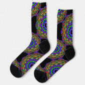 Bright Socks Fractal Seamless Patterns 0042100 Socken (Linkes Detail)