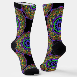 Bright Socks Fractal Seamless Patterns 0042100 Socken