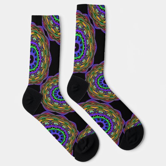 Bright Socks Fractal Seamless Patterns 0042100 Socken (Rechts)