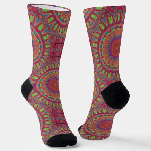 Bright Socks Fractal Seamless Patterns 0042105 Socken (Gewinkelt)