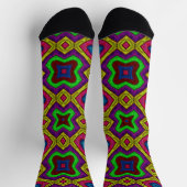 Bright Socks Fraktale Nahtlose Muster 0042021 Socken (Oben)