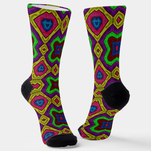 Bright Socks Fraktale Nahtlose Muster 0042021 Socken (Gewinkelt)