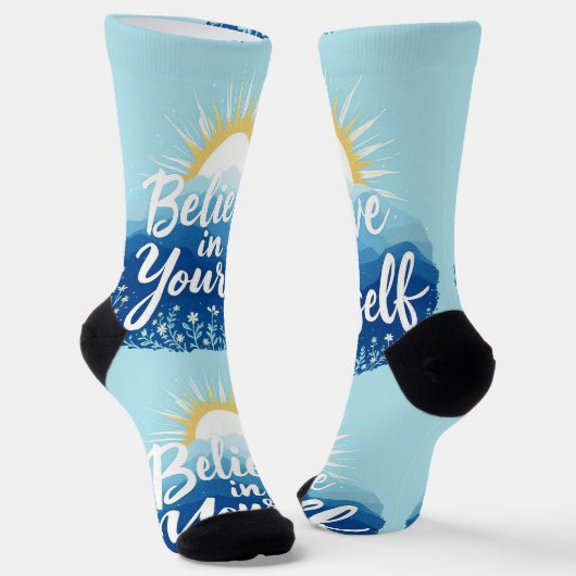 Bright Socks Glaub an dich selbst Socken 0039473 (Gewinkelt)