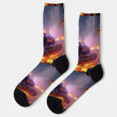 Bright Socks Picture Art 0038489 Socken (Linkes Detail)