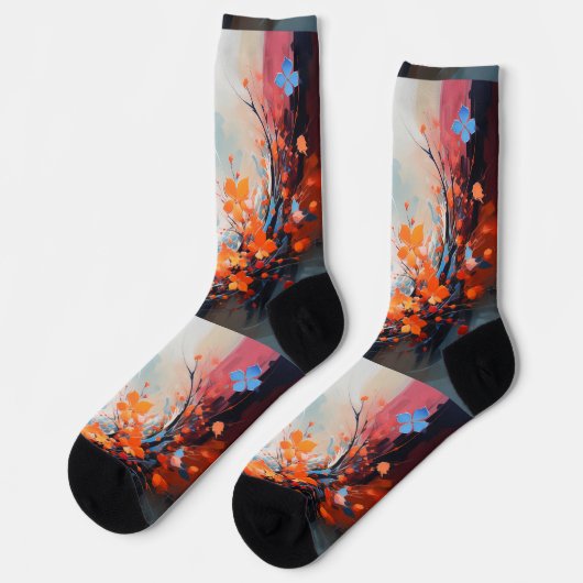 Bright Socks Picture Art 0038492 Socken (Linkes Detail)