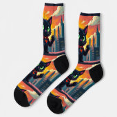 Bright Socks RANDOPIX Art Socks Feline 0039500 Socken (Linkes Detail)