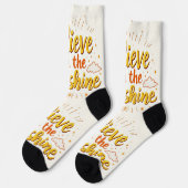 Bright Socks RANDOPIX Believe In Sunshine 0039496 Socken (Linkes Detail)