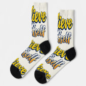 Bright Socks RANDOPIX Believe In Yourself 0039491 Socken (Linkes Detail)