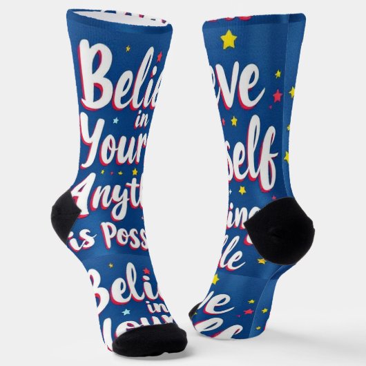 Bright Socks RANDOPIX Believe In Yourself 0039498 Socken (Gewinkelt)
