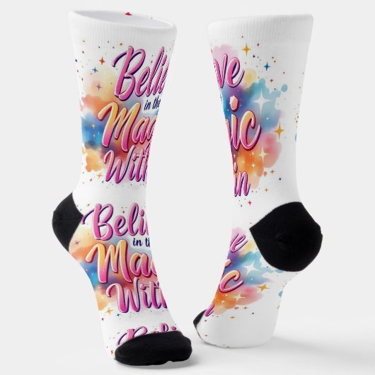 Bright Socks RANDOPIX Believe Magic Within 0039492 Socken (Gewinkelt)