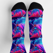 Bright Socks RANDOPIX Blau Roter Drache 0039508 Socken (Oben)