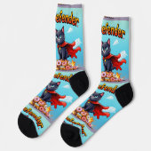 Bright Socks RANDOPIX Donut Defender Cat 0039515 Socken (Linkes Detail)