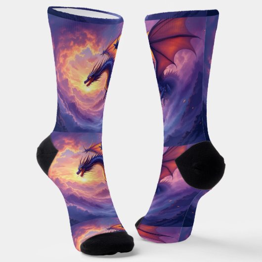 Bright Socks RANDOPIX Dragon In Clouds 0039520 Socken (Gewinkelt)
