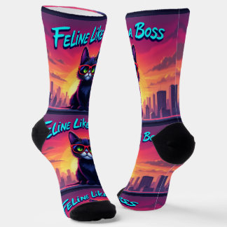 Bright Socks RANDOPIX Feline Like A Boss 0039511 Socken