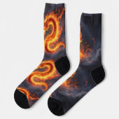 Bright Socks RANDOPIX Fire Serpent 0039505 Socken (Linkes Detail)