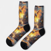 Bright Socks RANDOPIX Golden Dragon 0039521 Socken (Linkes Detail)