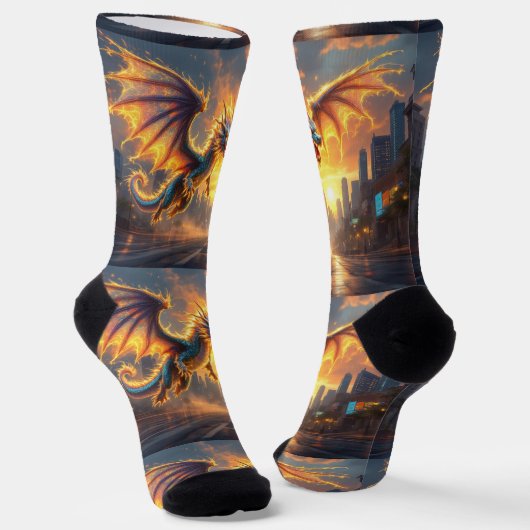 Bright Socks RANDOPIX Golden Dragon 0039521 Socken (Gewinkelt)