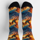 Bright Socks RANDOPIX Green Fire Dragon 0039513 Socken (Oben)
