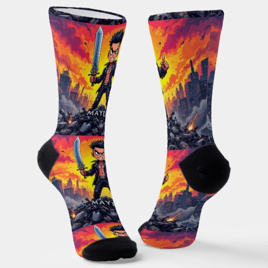 Bright Socks RANDOPIX MAYDAY 0039499 Socken (Gewinkelt)