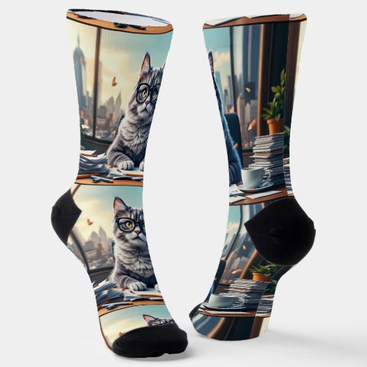 Bright Socks RANDOPIX School Cat 0039506 Socken (Gewinkelt)